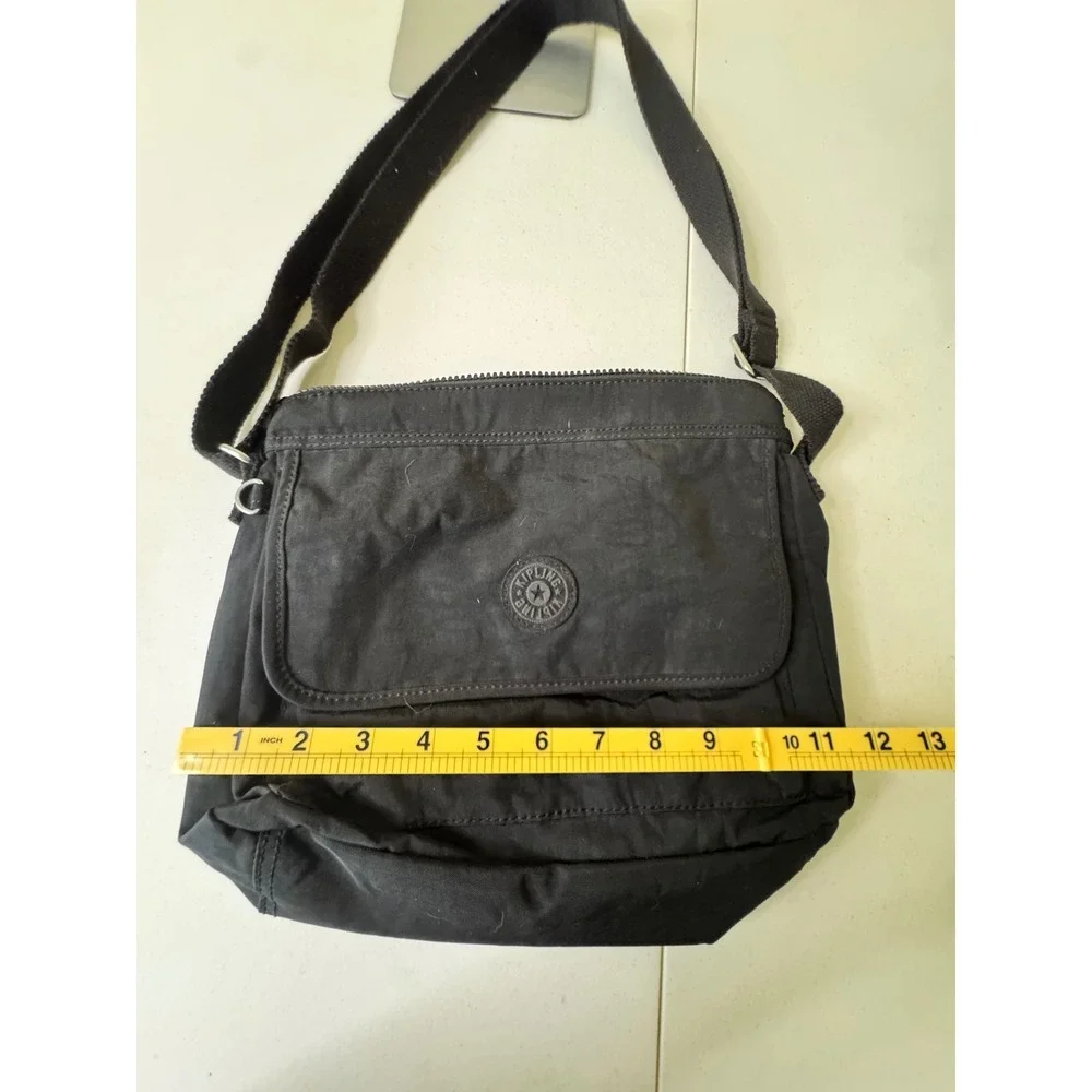 Kipling Black Aisling Nylon Crossbody Bag Adjustable Strap‎ Everyday Travel